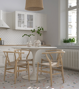100cm Round White Marble Tulip Style Dining Table
