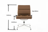 Midcentury Style Leather Swivel Chair