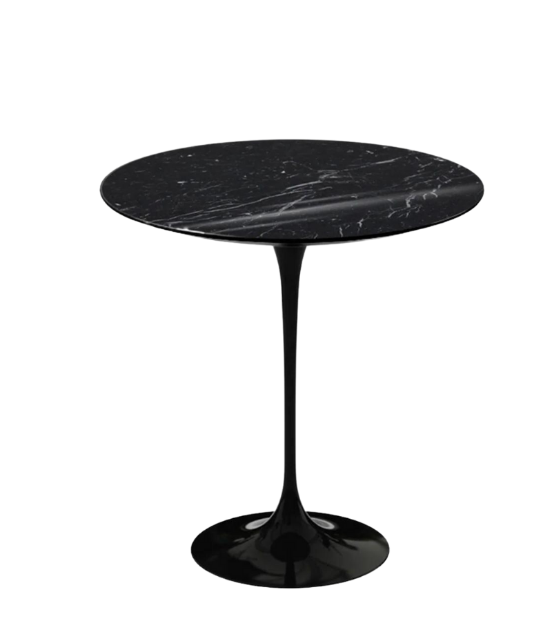 Black Marble Dining Table for Two. 70cm round. Onske