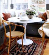 90cm Carrara Marble White Tulip Dining Table
