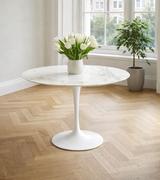 Oval and Round Marble Dining Tables Tulip Style Choice of Size