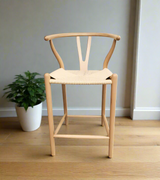 Lars Midcentury Style Wood Counter Stool Natural Ash Wood