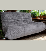 Michel Togo Style Two Seat Sofa Alcantara