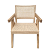 Natural Cane Armchair Solid Ash Wood