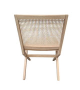 Jeanneret Style Rattan Dining Chair Solid Ash