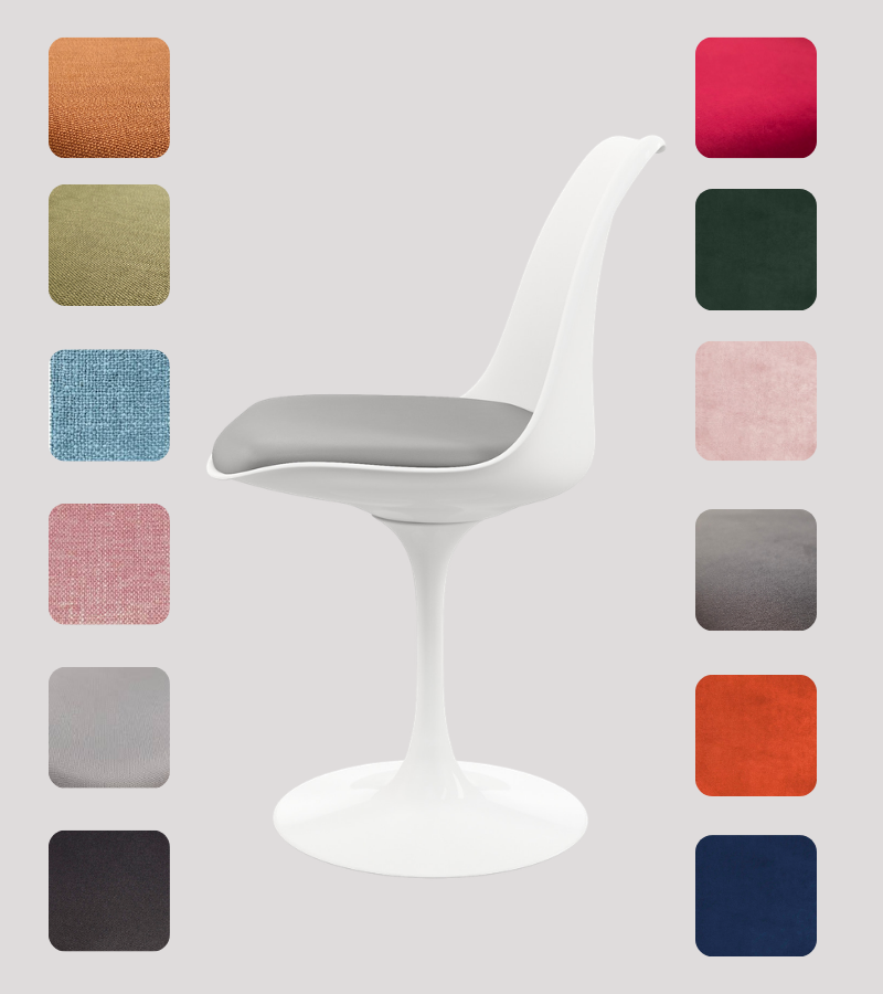 Tulip Style Swivel Dining Chair – Mid Century Modern | Onske