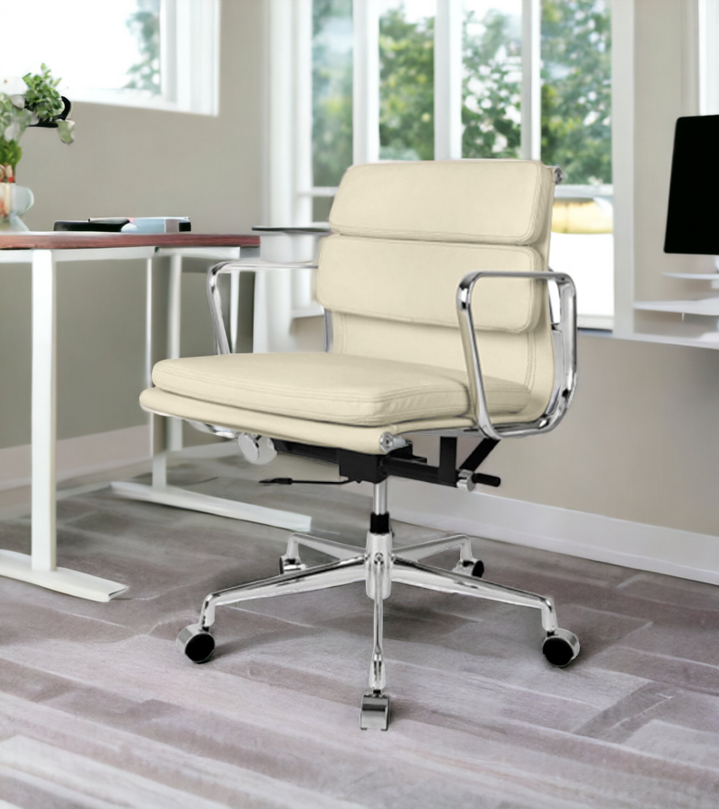 Cream Office Chair Leather EA 217 Eames Style Office Chair Onske