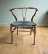 Lars Midcentury Style Dining Chair Light Walnut Natural Cord Seat