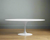 Tulip Dining Table White Wood Top