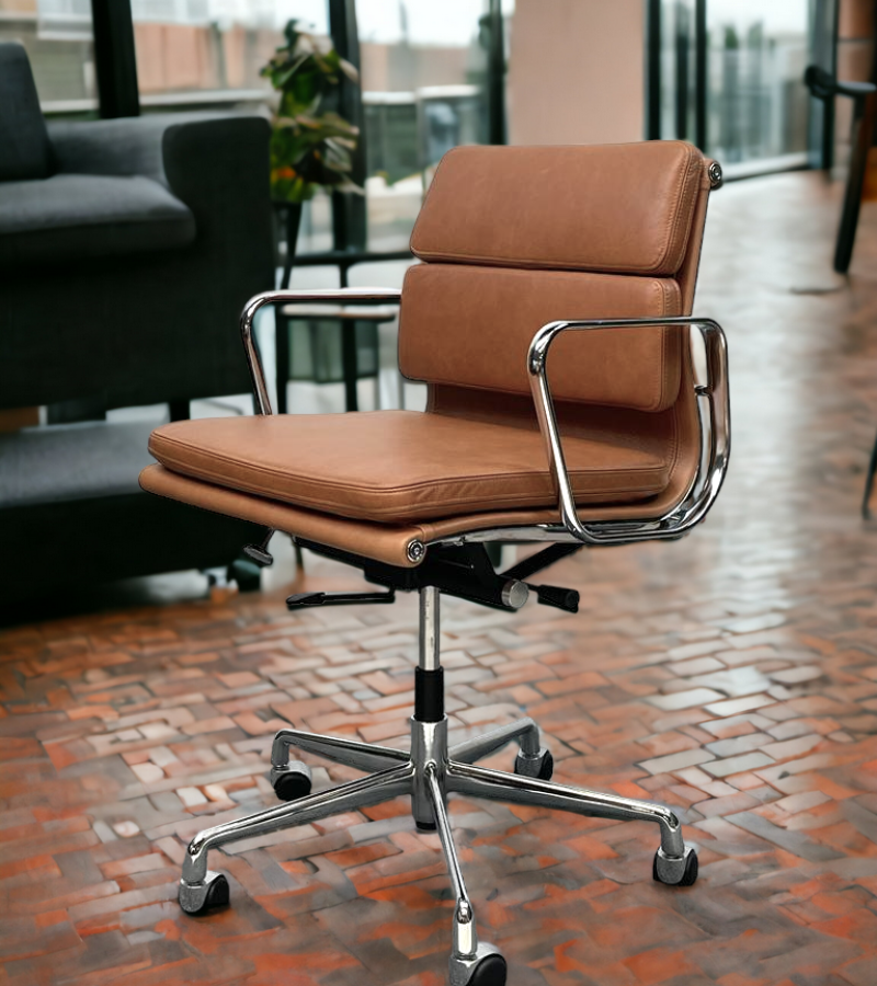 Vintage Tan 217 Style Waxed Leather Office Chair Onske