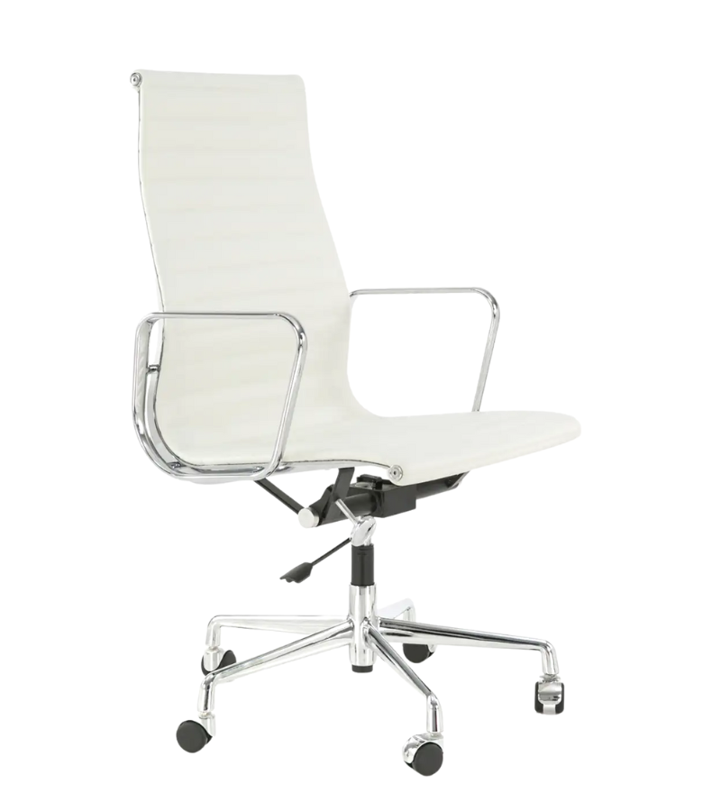 Ribbed Leather High Back Office Chair Onske