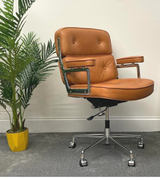 Leather Luxury Executive Office Chair in Vintage Tan Leather