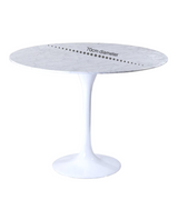 Round White Marble Bistro Table 70cm Diameter - Onske