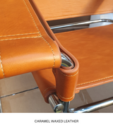 Wassily Bauhaus Tubular Accent Chair Full Leather