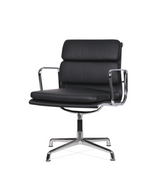 Midcentury Style Leather Swivel Chair