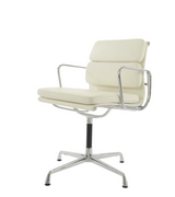 Midcentury Style Leather Swivel Chair