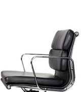 Low Back Padded Leather Midcentury Style Office chair