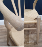 Y Style Soaped Oak Wood Style Dining Chair