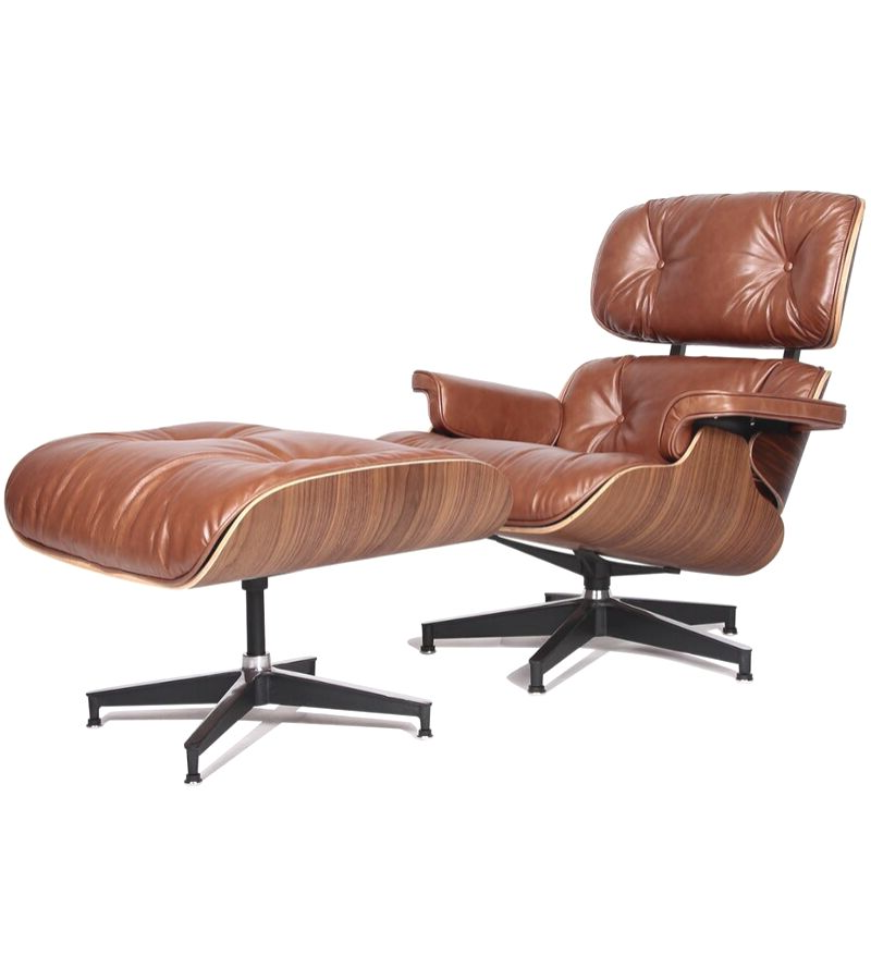 Vintage leather chair and ottoman deals