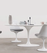 Oval Marble Tulip Table Choice of Size - Onske