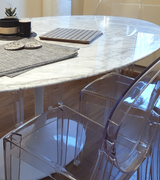 Oval Marble Tulip Table Choice of Size - Onske