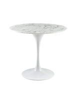 Carrara Marble Tulip Dining Table in Choice of Diameter - Onske