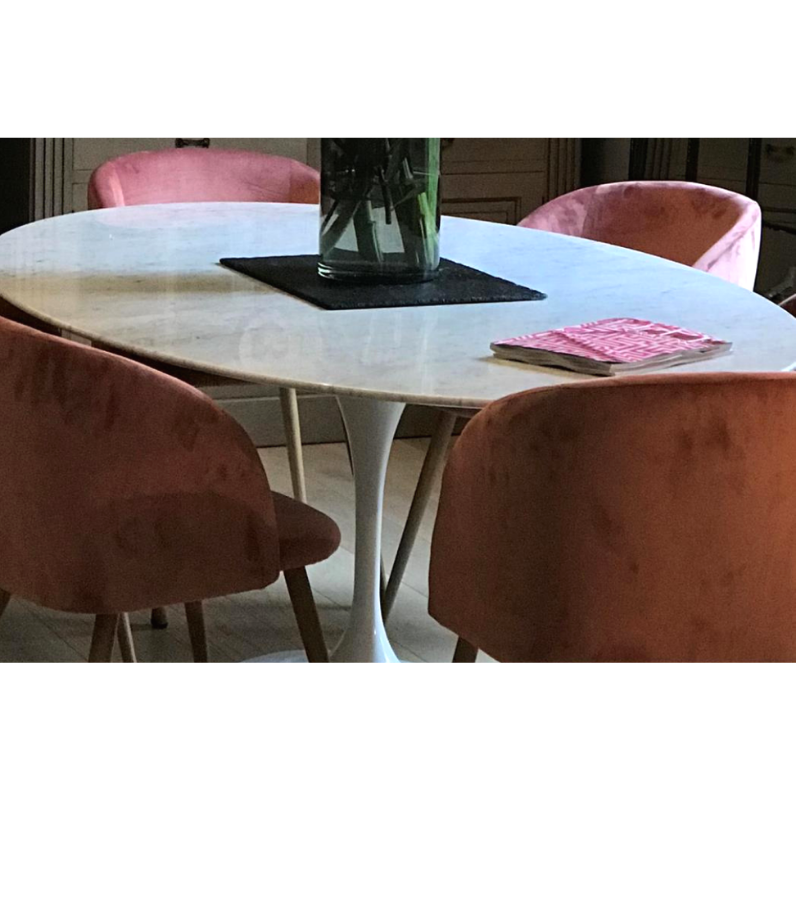 Oval Carrara Marble Dining Table 170cm Onske