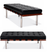 Barcelona Two Seat Bench in Premium Leather - Onske