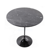 Black Marquina Marble Tulip Side Table - Onske