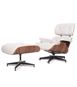 Lounge Chair and Ottoman in Aniline Leather