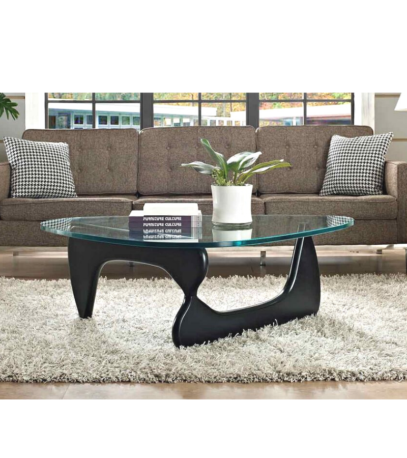 Midcentury Style Glass Coffee Table Large 130cm