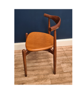 Elbow Cowhorn Style Round Dining Chair