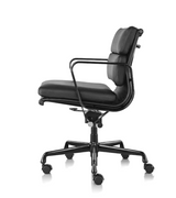 Low Back Padded Leather Midcentury Style Office chair