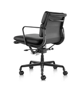 Low Back Padded Leather Midcentury Style Office chair