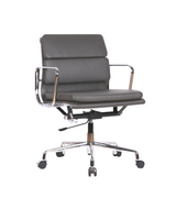 Low Back Padded Leather Midcentury Style Office chair