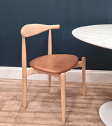 Elbow Cowhorn Style Round Dining Chair