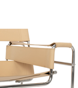 Wassily Bauhaus Tubular Accent Chair Full Leather