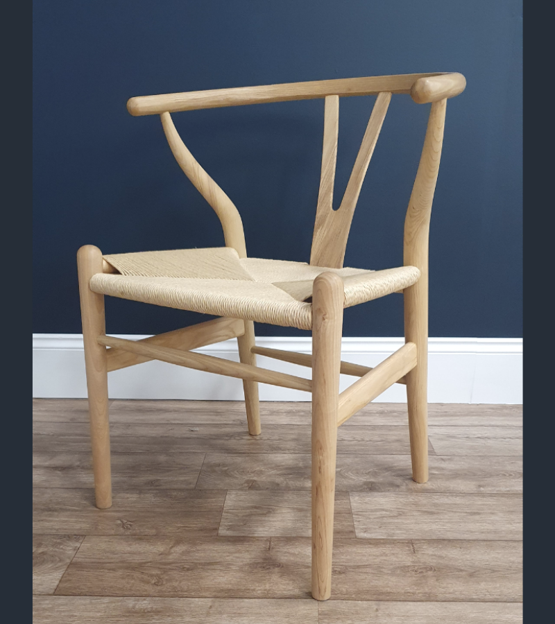 Wishbone chair ash wood sale