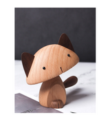 Cat Wooden Figurine