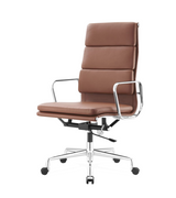 High Back Padded Leather Midcentury Style Office chair