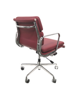 Low Back Padded Leather Midcentury Style Office chair