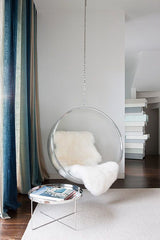 Retro Bubble Style Chair in Premium Perspex with Chain - Onske
