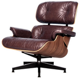 Lounge Chair and Ottoman in Aniline Leather