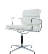 Midcentury Style Leather Swivel Chair
