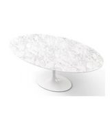 oval italian marble tulip dining table
