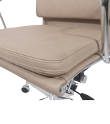 Low Back Padded Leather Midcentury Style Office chair