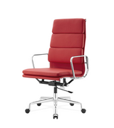 High Back Padded Leather Midcentury Style Office chair