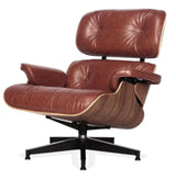 Lounge Chair and Ottoman in Aniline Leather