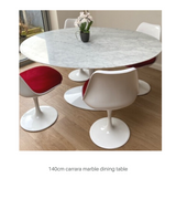 140cm Carrara White Marble Tulip Dining Table