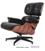 Lounge Chair and Ottoman in Aniline Leather